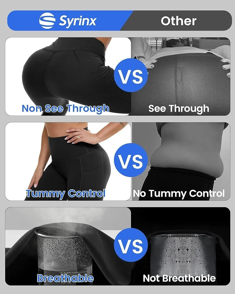 Leggings with Pockets for Women, Soft High Waisted Tummy Control Workout Yoga Pants