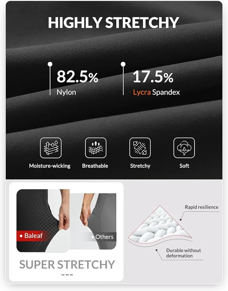 Leggings with Pockets for Women, Soft High Waisted Tummy Control Workout Yoga Pants